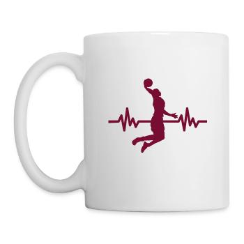 Haertbeat Basketball - États-Unis - Sports d’équipe - Cerceaux - Mug blanc - blanc - Gauche