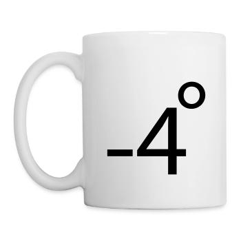 Minus 4 Grad. - Tasse - Weiß - Links