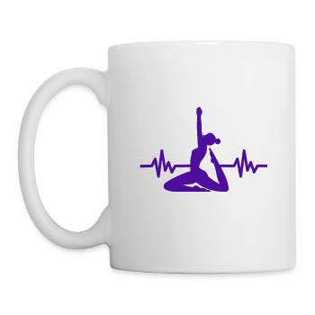 Heartbeat Gymnastics - Meditation Gymnastics Yoga - Mug - white - Left
