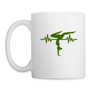 Heartbeat Gymnastics - Meditation Gymnastics Yoga - Mug - white - Left
