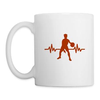 Haertbeat Basketball - États-Unis - Sports d’équipe - Cerceaux - Mug blanc - blanc - Gauche