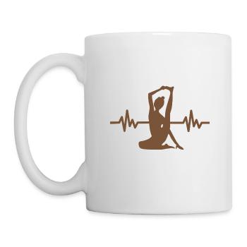 Heartbeat Gymnastics - Meditation Gymnastics Yoga - Mug - white - Left