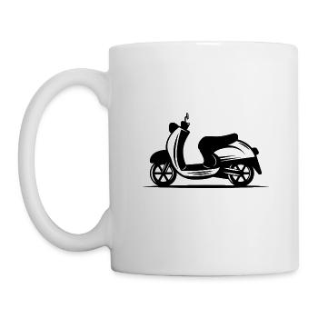 Mobylette - Scooter - Mug blanc - blanc - Gauche