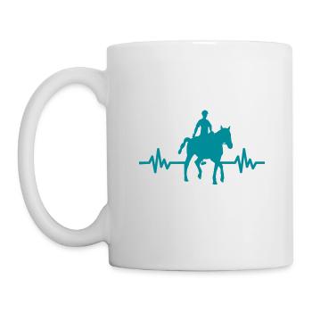 Heartbeat - Étalon Cheval Jument Ross Equestrian - Mug blanc - blanc - Gauche