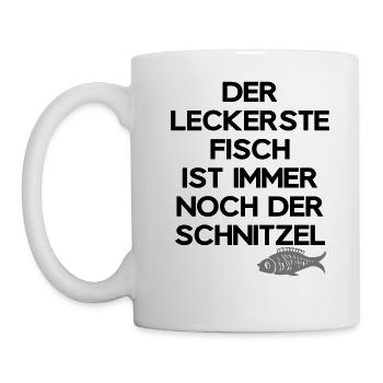 der leckerste Fisch ist immer noch der Schnitzel - Tasse - Weiß - Links