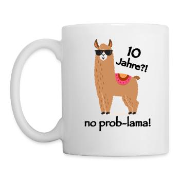 ten years?! No Prob-lama! - Mug - white - Left