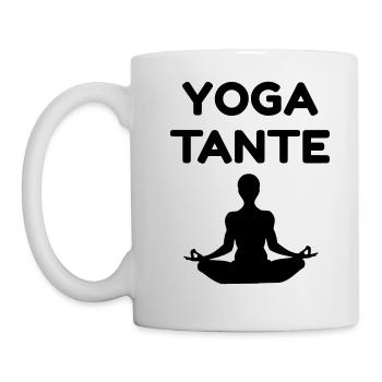 Yoga Tante - Tasse - Weiß - Links