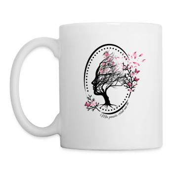 baumgebundene Gedanken - Tasse - Weiß - Links