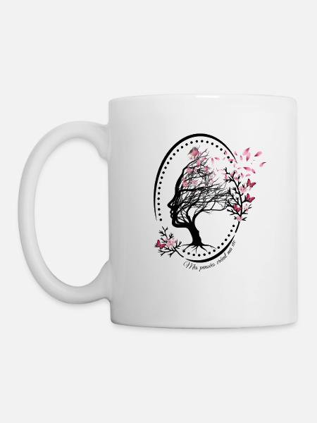 baumgebundene Gedanken - Tasse - Weiß
