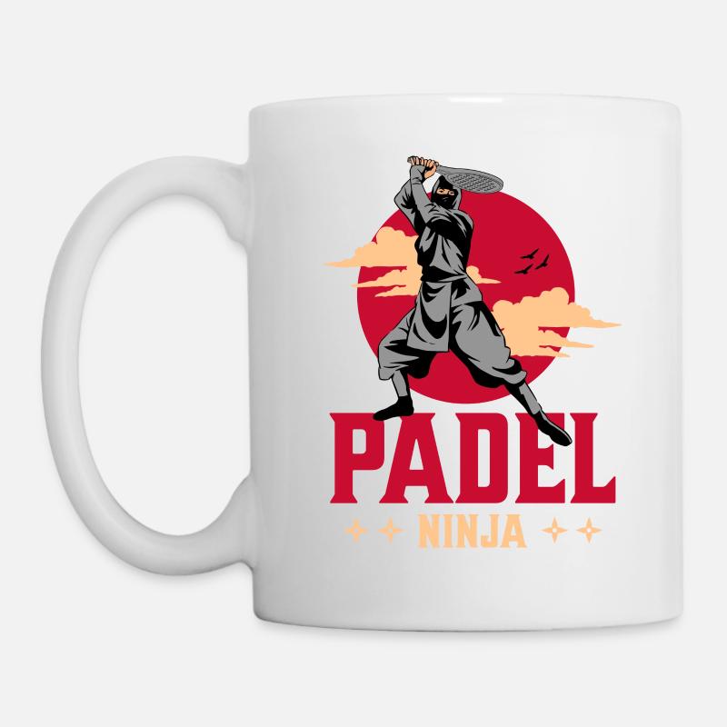 Padel Ninja Samurai Paquet Japonais Paddle - Mug blanc - blanc