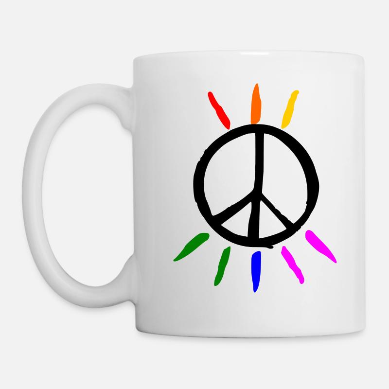 Peacezeichen - Tasse - Weiß