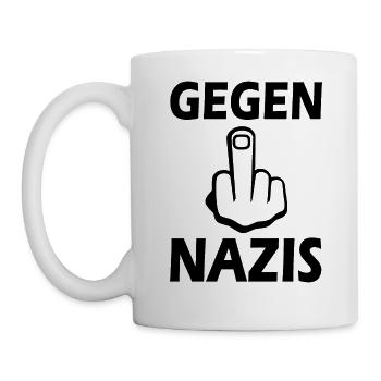 Gegen nazis - Tasse - Weiß - Links