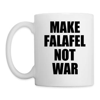 Make falafel not war - Mug - white - Left