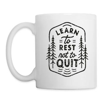 Learn to rest not to quit - Mug - white - Left