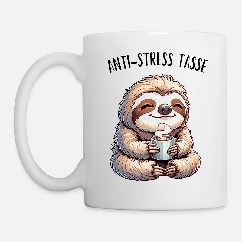 Anti Stress Mug with Sloth Gift Idea - Mug - white