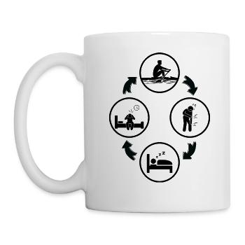 Funny Rowing cycle Design for athletes and coaches - Mug - white - Left