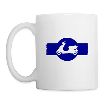 Mobylette - Scooter - Mug blanc - blanc - Gauche