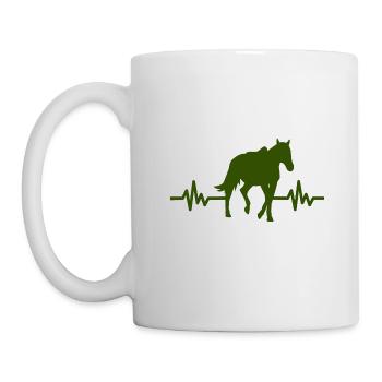 Heartbeat - Étalon Cheval Jument Ross Equestrian - Mug blanc - blanc - Gauche