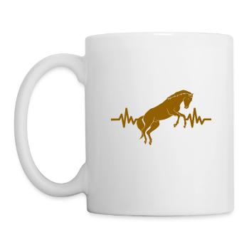 Heartbeat - Étalon Cheval Jument Ross Equestrian - Mug blanc - blanc - Gauche