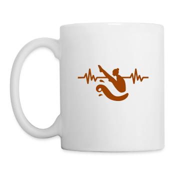 Heartbeat diver - water sports athlete - Mug - white - Left