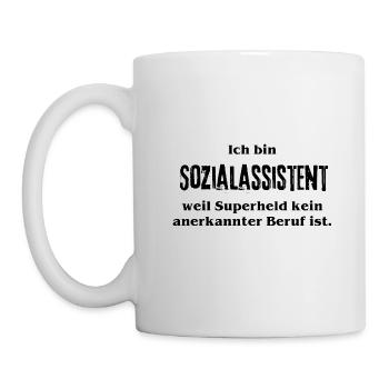Sozialassistent - weil Superheld kein anerkannter - Tasse - Weiß - Links
