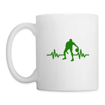 Haertbeat Basketball - États-Unis - Sports d’équipe - Cerceaux - Mug blanc - blanc - Gauche