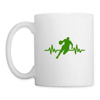 Haertbeat Basketball - États-Unis - Sports d’équipe - Cerceaux - Mug blanc - blanc - Gauche
