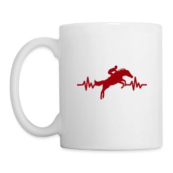 Heartbeat - Étalon Cheval Jument Ross Equestrian - Mug blanc - blanc - Gauche