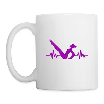 Heartbeat Gymnastics - Meditation Gymnastics Yoga - Mug - white - Left