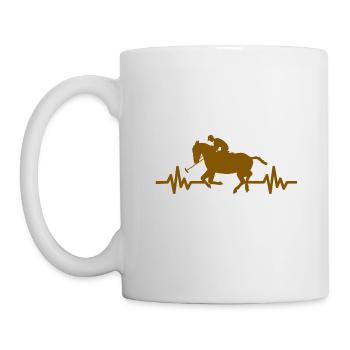 Heartbeat - Horse Stallion Mare Ross Polo - Mug - white - Left