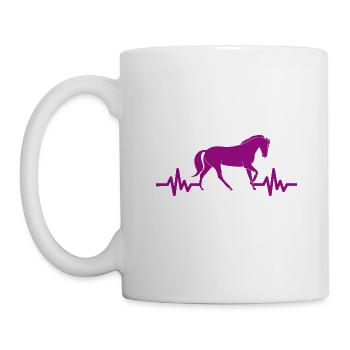 Heartbeat - Étalon Cheval Jument Ross Equestrian - Mug blanc - blanc - Gauche