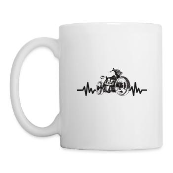 Heartbeat Motorcycle - Biker - Chopper - Freedom - Mug - white - Left
