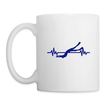 Heartbeat Swimmer - Diver Water Sports Athlete - Mug - white - Left