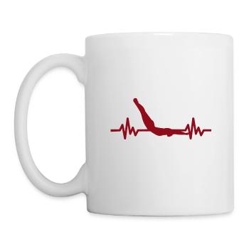 Heartbeat Swimmer - Diver Water Sports Athlete - Mug - white - Left