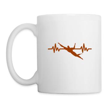 Heartbeat Swimmer - Diver Water Sports Athlete - Mug - white - Left