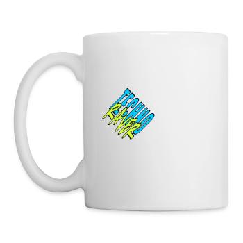 techno raver - Tasse - Weiß - Links