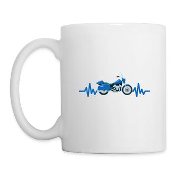 Heartbeat Motorcycle - Machine Motorsport Freedom - Mug - white - Left