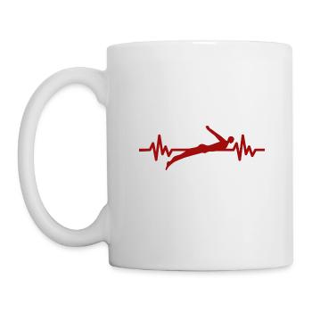 Heartbeat Swimmer - Diver Water Sports Athlete - Mug - white - Left