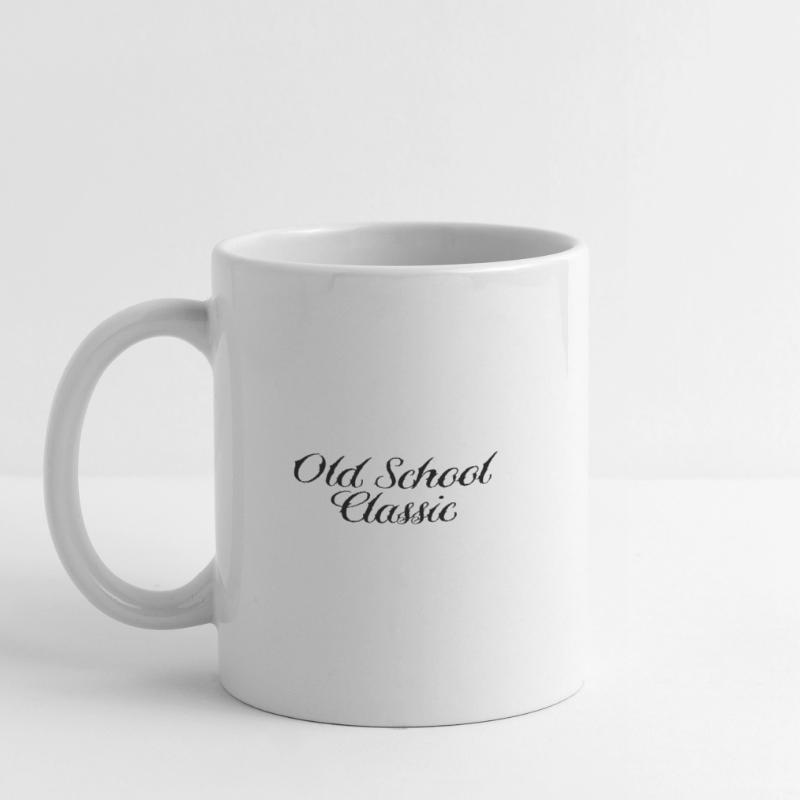 Old School classic Basic Design Mug blanc