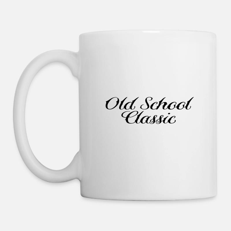 Old School classic Basic Design - Tasse - Weiß