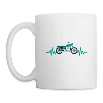 Heartbeat Motorcycle - Biker - Chopper - Freedom - Mug - white - Left
