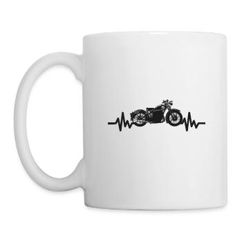 Heartbeat Motorcycle - Biker - Chopper - Freedom - Mug - white - Left