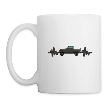 Auto - Pick Up - Herzschlag - Luxus - Style - Tasse - Weiß - Links