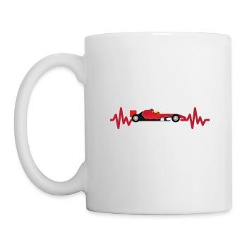 Sports car - Racing driver - Pfitzer - Heartbeat - Mug - white - Left