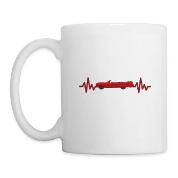 Muscle Car - Auto - Wagen - Herzschlag - Style - Tasse - Weiß - Links