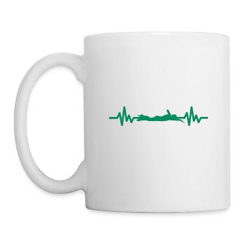 Heartbeat Swimmer - Diver Water Sports Athlete - Mug - white - Left