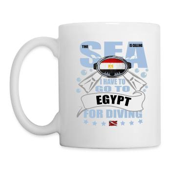 The Sea Calls Diving Egypt - Mug - white - Left