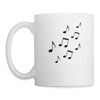 Music tones notes gift Musician melody icon - Mug - white - Left