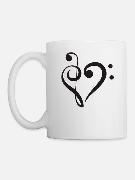 Clef Bass Clef Gift Music Violin - Mug - white