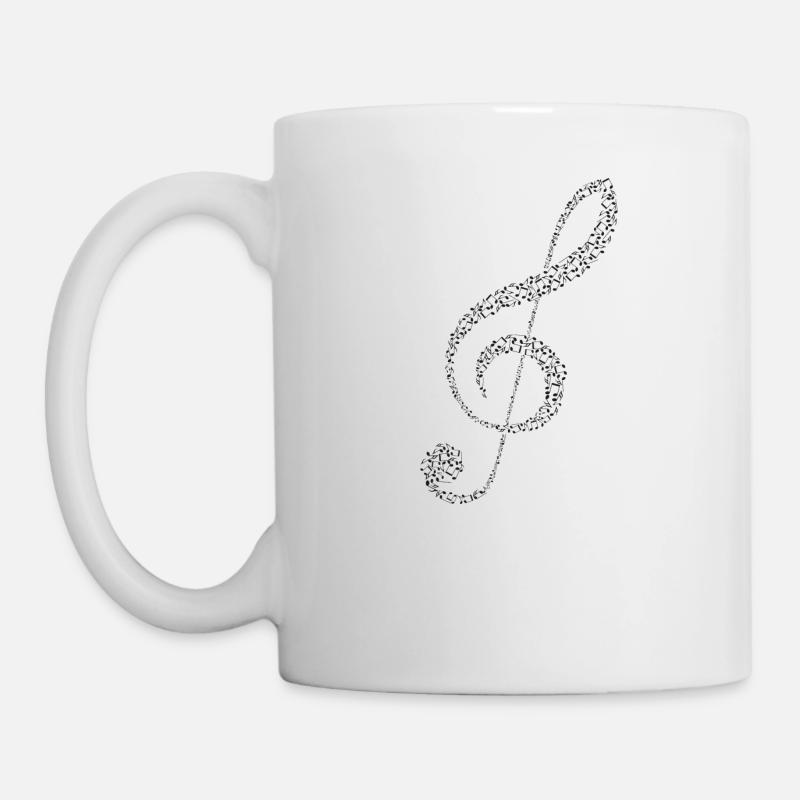 Notenschlüssel - Tasse - Weiß